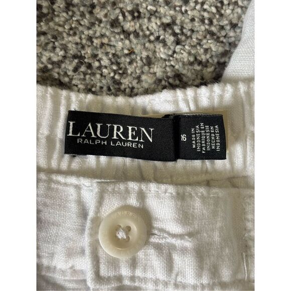 Lauren Ralph Lauren White Linen Pants - Picture 5 of 6